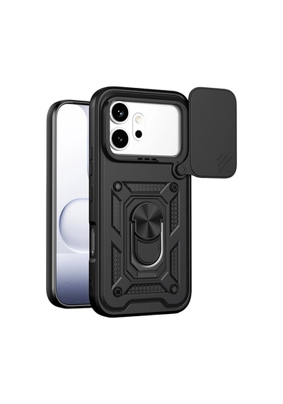 Huawei Honor 600 Pars Lens Yüzüklü Silikon - Siyah Evimdeyokyok