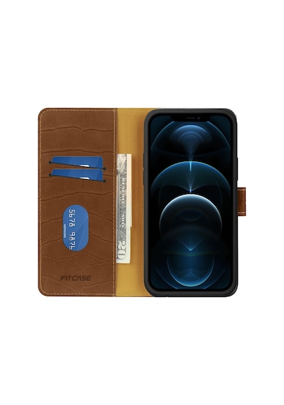 Apple Uyumlu iPhone 12 / 12 Pro Kilif Kroko Desen Kapakli Cüzdanli 514448567