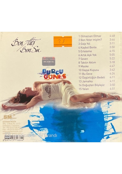 Plak Değildir Cd Dir Cd Burcu Güneş Ben Ateş Ben Su Cd
