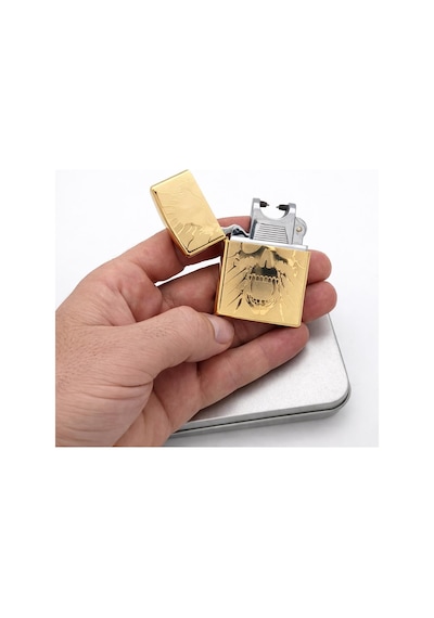 Valkyrie Gold Kuru Kafa Tasarım Usb Şarjlı Elektrikli Rüzgar Geçirmez Çift Arc Ateşleme Çakmak