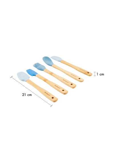 Zolly - 5 Li Spatula Seti Mavi
