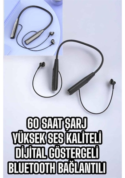 Yeni Nesil Bluetooth Kulaklık Kablolu Kulak İçi Dijital Göstergeli - Lisinya