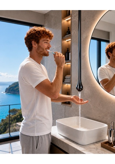 Specıal Krom Fotoselli Lavabo Bataryası Acar Alb 1003 Altın