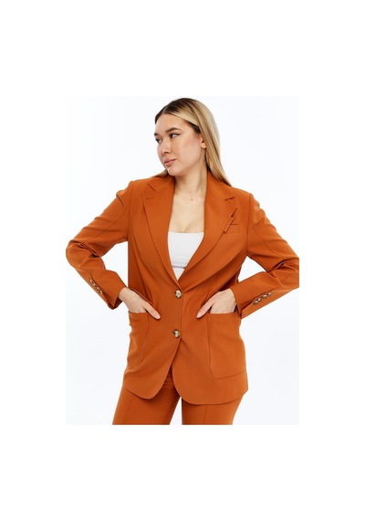 Selectmoda Kadın Tarçın Kemik Düğmeli Blazer Ceket