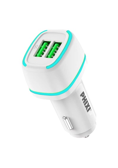 Phixi Force QCC571L Çift Çıkışlı Fast Lightning USB Kablolu Araç