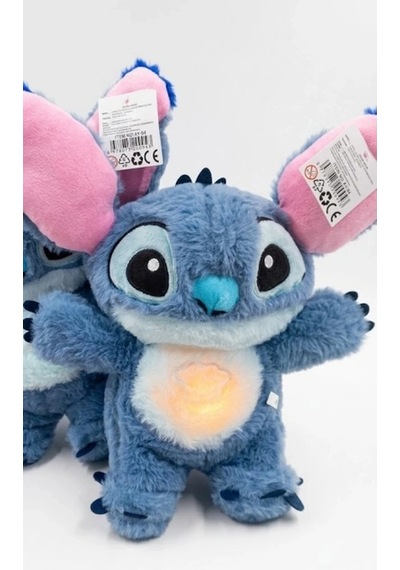 Stich Uyku Arkadaşı Peluş 25 Cm Işıklı Ve Sesli Sevimli Peluş Oyuncak Mavi