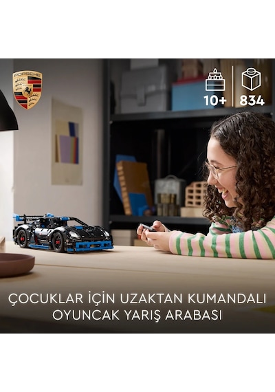 LEGO® Technic Porsche GT4 e-Performance Yarış Arabası 42176 – 10 Yaş ve Üzeri Çocuklar İçin Oyuncak Uzaktan Kumandalı Araba Yapım Seti(834P)