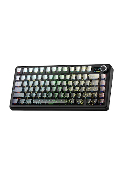 Aula F75 Max Mekanik Rgb Tkl Reaper Switch Kablosuz Makrolu Hot Swap Klavye Desenli Siyah
