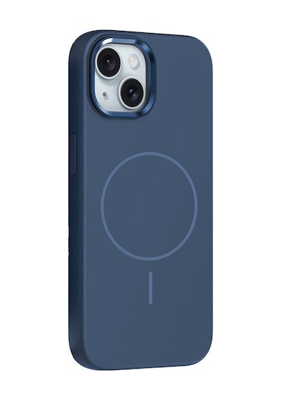 Apple Uyumlu iPhone 14 Kılıf M-safe Şarj Özellikli Metal Kamera Çerçeveli Zore Edi Silikon Kapak Lacivert
