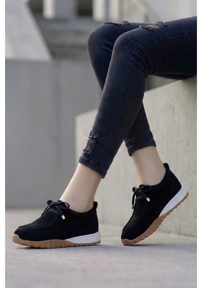 Tw Tonny White New York 057 Kadın Renkli Tabanlı Sneaker Yürüyüş Ayakkabısı Siyah