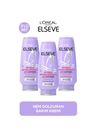 Elseve Hydra Hyaluronic Nem Dolduran Saç Bakım Kremi 250 Ml X PKT.ELSEVE.019