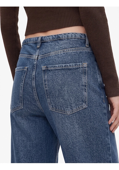 Koton Pamuklu Fermuarlı Düşük Bel Düğmeli Baggy Denim Pantolon - Baggy Jeans Orta İndigo 7wal40228md Koton Pamuklu Fermuarlı Düşük Bel Düğmeli Baggy Denim Pantolon - Baggy Jeans Orta İndigo 7wal40228md