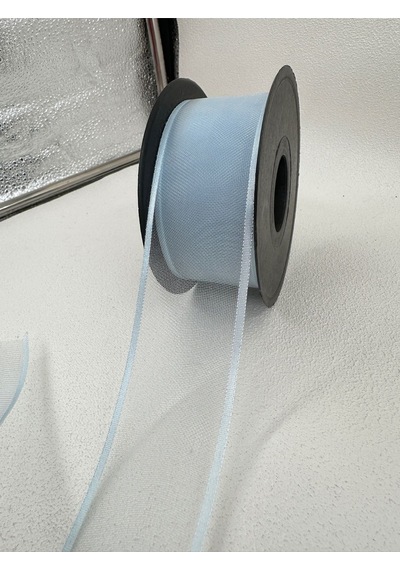 Paşateks 4 Cm Fileli Organze Şerit-5 Metre-mavi