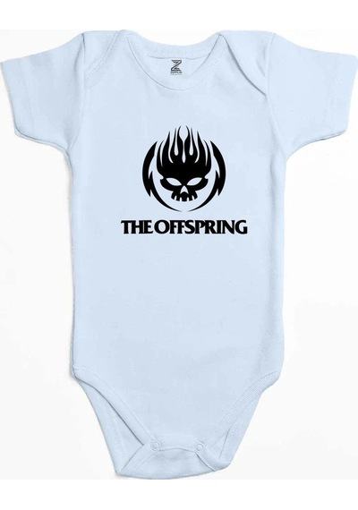 Zepplin Giyim The Offspring Logo Skull Text Ekru Bebek Body Zıbın