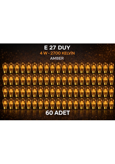 4w 2700k Rustik Ampul Amber 60 Adet