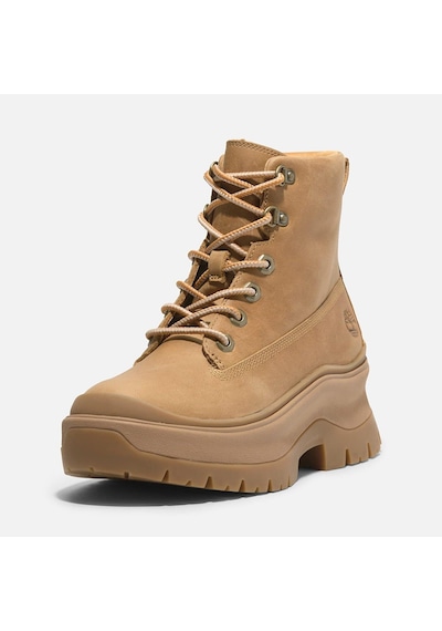 Timberland Roxie Lane Mid Lace Up Boot Kadın Bot-31866 Krem