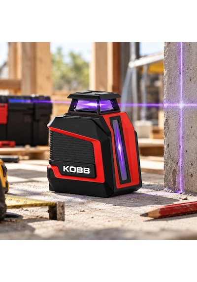 Kobb Kbl30p 3.7v Li-ion Yatay 360 Ve Dikey Otomatik Hizalamalı Mor Işık Profesyonel Lazer+tripod