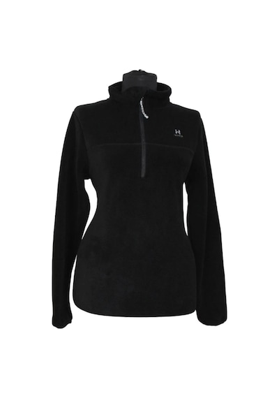 Yarım Fermuarlı Polar Black Siyah