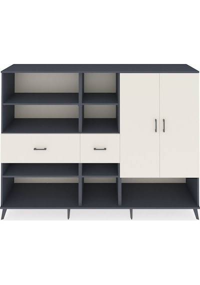 Hyperion Dolap 10 Raflı 2 Çekmeceli 2 Kapaklı 220x44x163 Antrasit Antrasit-aytaşı Hyperion Dolap 10 Raflı 2 Çekmeceli 2 Kapaklı 220x44x163 Antrasit Antrasit-aytaşı