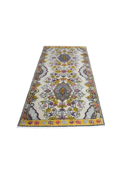 Zehra Abla Halı Vintage El Dokuma Benzersiz Eşsiz Model Ürgüp Yün Halı 7221 Çok Renkli