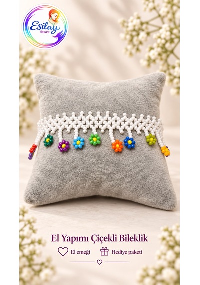 Bahar Bahçesi El Yapımı Premium Çiçekli Takı Seti Çok Renkli