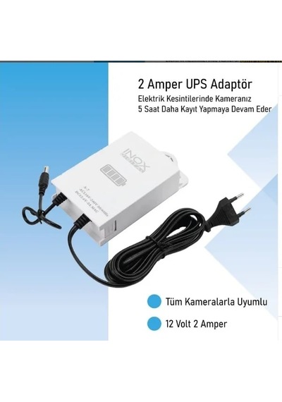 Inox-up2 Amper Ups Lityum Bataryalı Adaptör