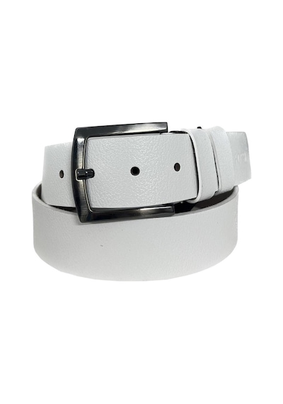 Fossil Beyaz Hakiki Düz Deri Spor 4 Cm Erkek Kemeri-130 Beyaz