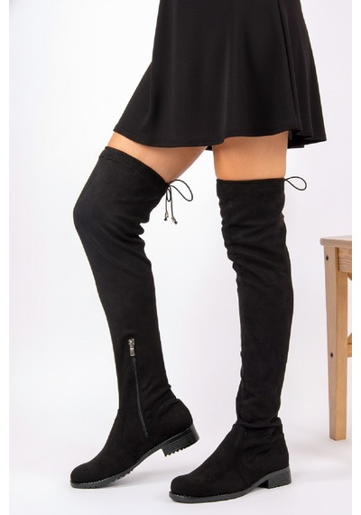 Fox Shoes Siyah Kadın Çizme A726545402 Siyah-Süet