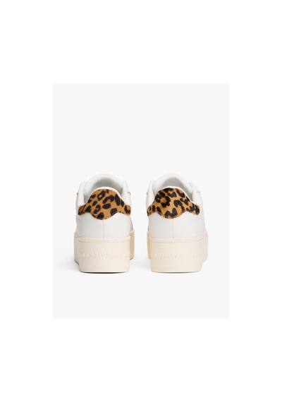 Tommy Hilfiger Tjw Flatform Leopard Beyaz Kadın Sneaker-9529 Beyaz