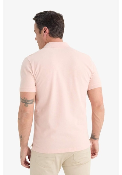 Defacto %100 Pamuk Slim Fit Dar Kesim Kısa Kollu Pike Polo Tişört E2633ax25smbr476 Bordo
