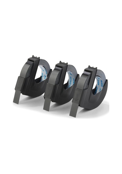 Lexroo Yapışkanlı Plastik Kabartma Şerit, 9 Mm X 3 Mt Rulo, Mavi Üzeri Beyaz Baskı
