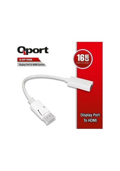 Qport Q-Dp-Hdb Display Portundan Hdmı Çevirici 16 Cm