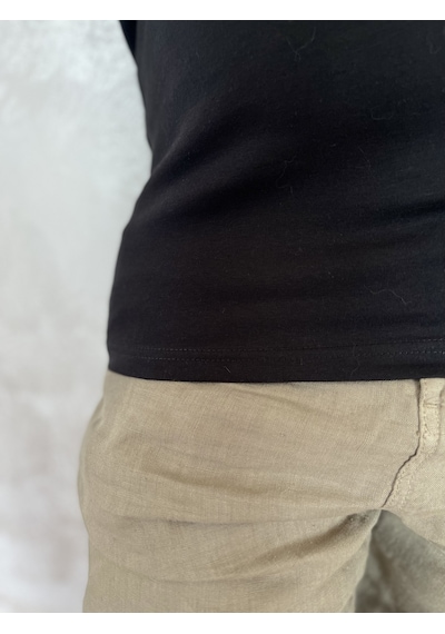 Erkek Elastan Bisiklet Yaka Uzun Kol 2 Adet T-Shirt