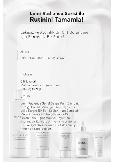 Dr. C. Tuna Lumı Cılt Aydınlatıcı Tonık 125 Ml Şeffaf