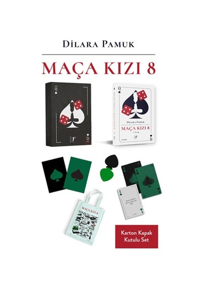 Maça Kızı 8 - 2. Kitap + Maça Kızı 8 - 1. Kitap Karton - 8. Baskı Kutulu Set + Okuma Sticker'ları