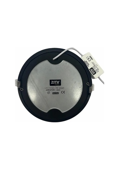15w Siyah Kasa Sıvaaltı Yuvarlak Panel Led Armatür 6500k Beyaz 1275 Lm