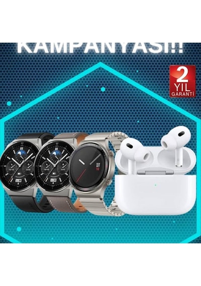 Aynalı Bluetooth Kulaklık Yeni Nesil Akıllı Saat Titreşimli Nabız Ölçer Spor Modları