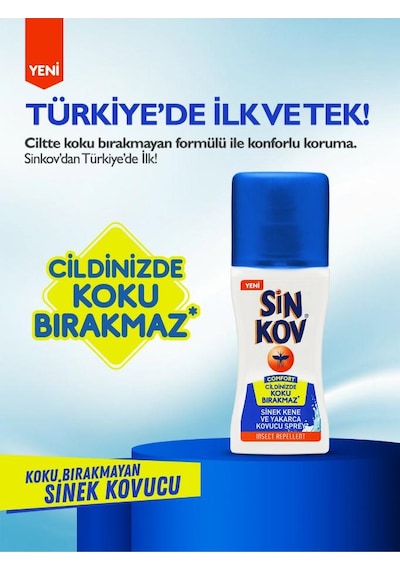 Sinkov Comfort Yakarca Sinek Kene Kovucu Vücut Sprey 100ml - Ciltte Koku Bırakmayan Koruma