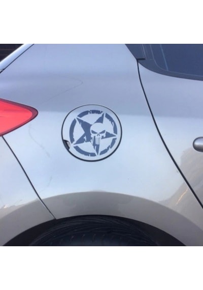 13 Cm Punisher Kafatası Araba Sticker Oto Yapıştıştırma