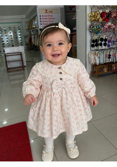 Babydoll Elbise Wofim Ekru