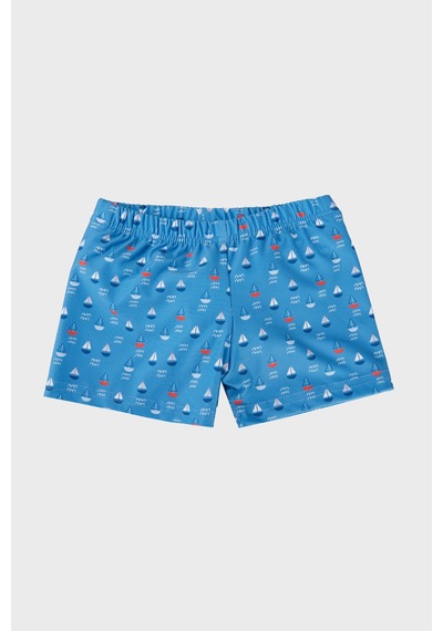 Slipstop Caspian Nappy Desenli Belden Bağlamalı Mayo Short Erkek Çocuk Mayo Short Sn2681000002 Mavi