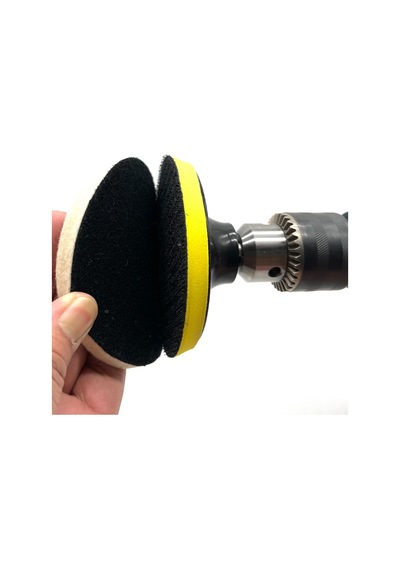 Yün Keçe Parlatma Pedi 115mm Destekli Pad Matkap Adaptörü Seti