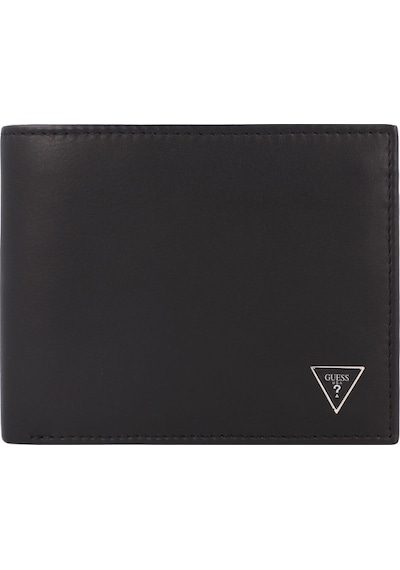 Guess Firenze Geldbörse Rfıd Schutz Leder 12 Cm Siyah