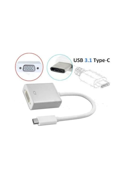 Oem Usb Type-C To Vga Çevirici Dönüştürücü Kablo