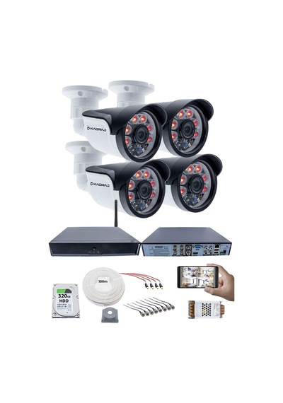 4 Kamera Seti - 5mp Full Hd Güvenlik Kamerası, 1080p, 6 Atom Led