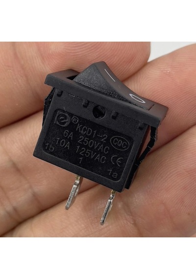 Ic-124 Mini Işıksız Yaylı Anahtar 2p Off-mom Siyah