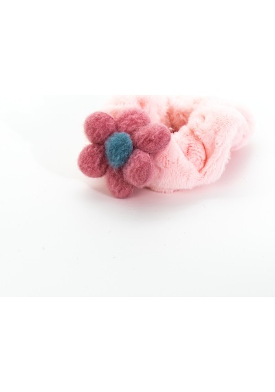 Biem Papatya Simit Peluş Toka Açık Pembe Gold/gümüş