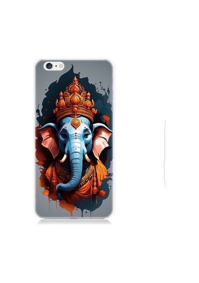 Apple Uyumlu iPhone 6 Plus Ganesha Ganeşa Desenli Silikon Kılıf