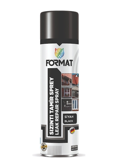 Format Sızıntı İzolasyon Tamir Spreyi Siyah 500 Ml Şeffaf