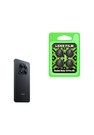 Vendas Xiaomi Redmi Note 15 Pro 4g Uyumlu Zore Cl-07 Kamera Lens Koruyucu Siyah
